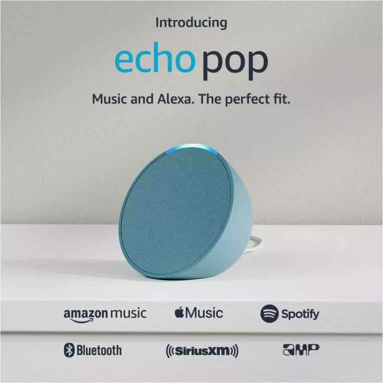 Caixa de som portátil Echo Pop 2023 com Alexa, Smart Speaker