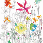 Painel Fotográfico 2-022 Flores Coloridas em Aquarela "Consultar disponibilidade do Produto 19 9 8750-5835"