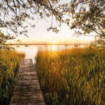 Painel Fotográfico 4-052 Deck no lago no Pôr do Sol "Consultar disponibilidade do Produto 19 9 8750-5835"