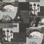 Papel de parede Les Aventures 3 11096309 Teenager / Paris  Tons de Cinza Preto e Prata