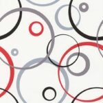 Papel de parede Les Aventures 3 12106310 Geométrico / Bolas Tom de Cinza Prata Vermelho e Preto