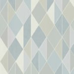 Papel de Parede Vinílico Milano 220216 Geométrico Tons de Verde, Azul, Cinza e Branco “Consultar disponibilidade do Produto 19 9 8750-5835”