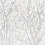 Papel de Parede Vinílico Life 4 300941 Galhos Tom Branco e Prata