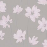 Papel de Parede Vinílico Life 4 301001 Floral com leve brilho Tom de Cinza e Rosa