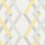 Papel de Parede Vinílico Linen Style 367592 Geométrico Amarelo, Cinza e Bege “Consultar disponibilidade do Produto 19 9 8750-5835”