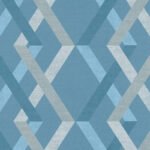 Papel de Parede Vinílico Linen Style 367593 Geométrico Azul e Cinza “Consultar disponibilidade do Produto 19 9 8750-5835”