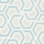 Papel de Parede Vinílico Linen Style 367603 Geométrico Branco, Azul e Cinza “Consultar disponibilidade do Produto 19 9 8750-5835”