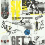 Papel de parede Les Aventures 3 51140102 Teenager / Skatistas – Tom Branco Cinza Preto Amarelo Vermelho e Azul