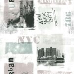 Papel de parede Les Aventures 3 51165309 Teenager / NY Tons de Cinza Branco e Preto