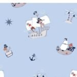 Papel de Parede Infantil Treboli 5831 Azul Piratas | Consultar disponibilidade do Produto |