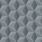 Papel de Parede Vinílico Life 4 962552 Geométrico com leve brilho Tom de Cinza e Azul