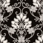 Papel de parede Florence Preto Medalhao FR87216