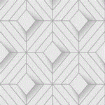 Papel de Parede Star L61400 Geométrico Branco-Prata