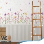 Flores com Xadrez Verde