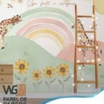 Girafa com Arco Íris